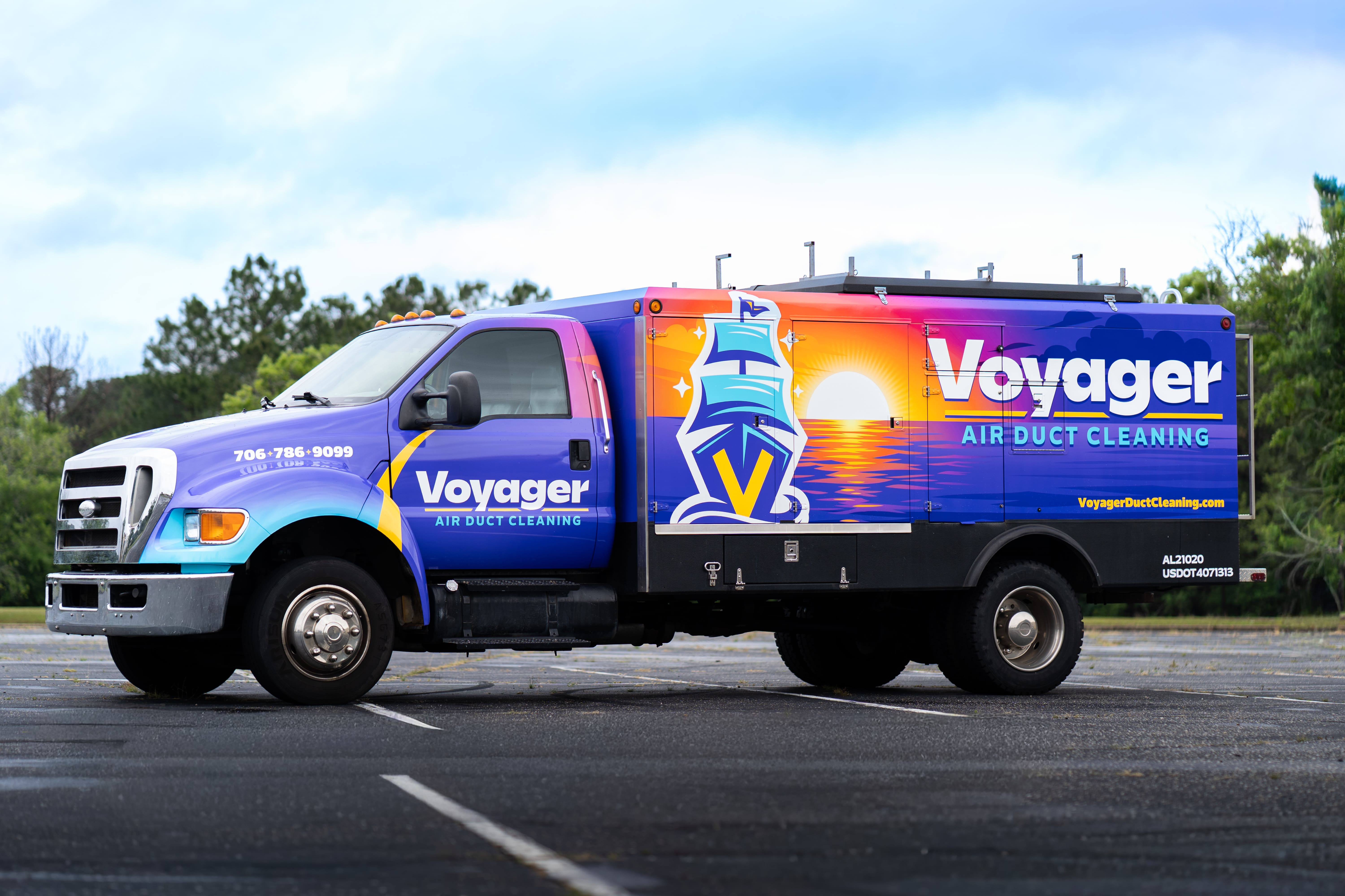 The Voyager truck with the only truck-mounted vacuum system in the area