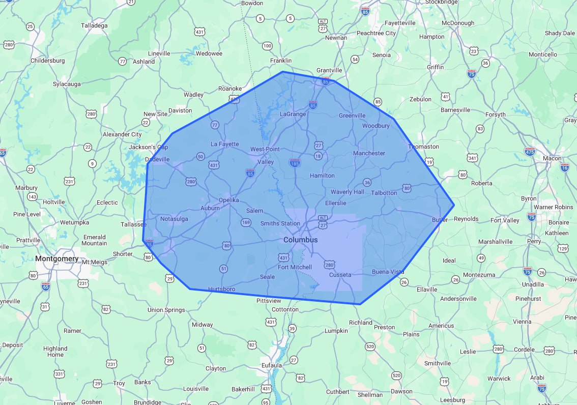 Voyager residential service area coverage map